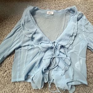 Oh Polly Long Sleeve Chiffon Top